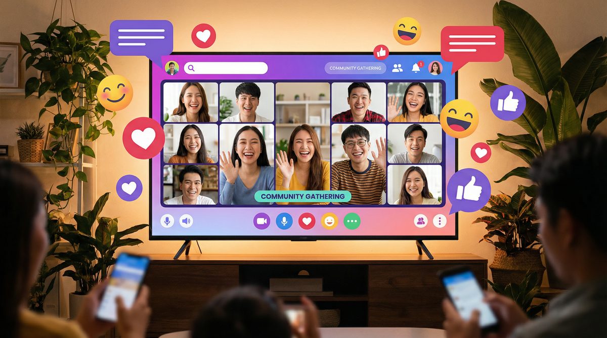 国产主播视频社区互动场景